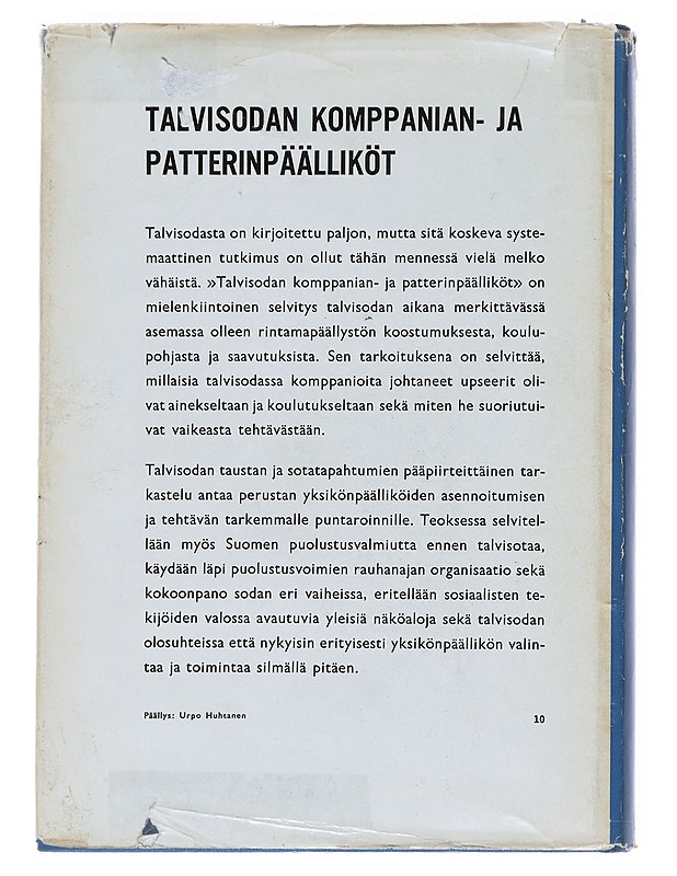 Talvisodan komppanian- ja patterinpäälliköt - Sipponen, Olavi ja Suhonen, Martti - Historiakirjat - 10105539597 - 1