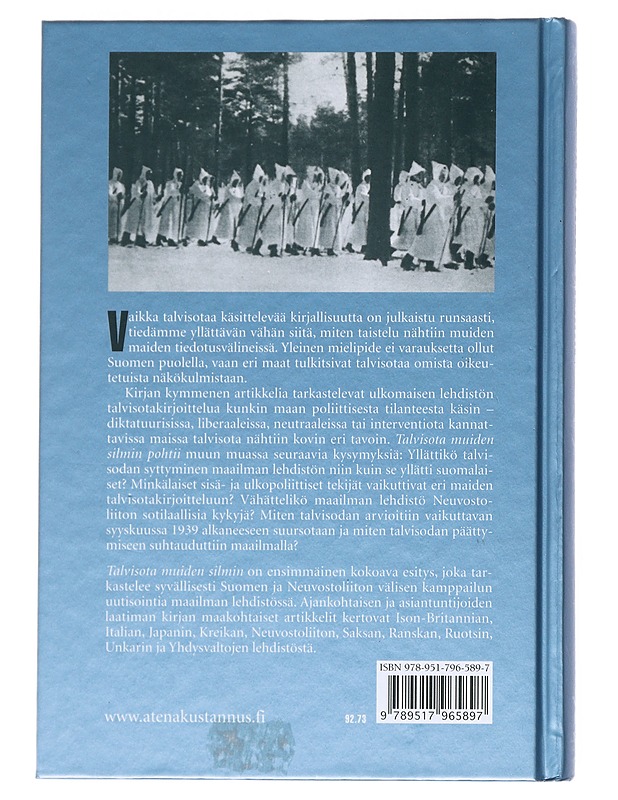 Talvisota muiden silmin : maailman lehdistö ja Suomen taistelu - Holmila, Antero - Historiakirjat - 10105539743 - 1
