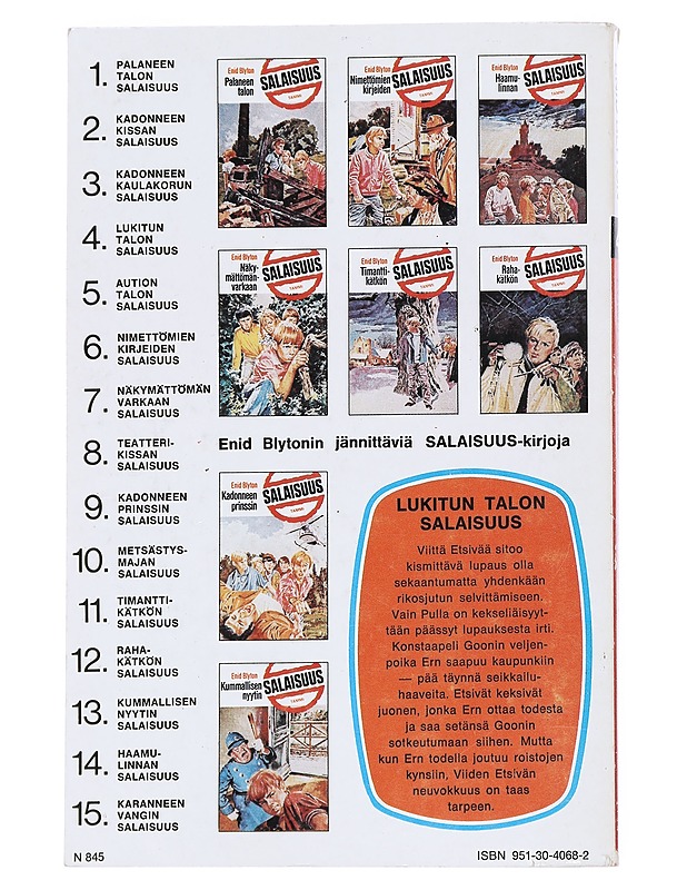 Lukitun talon salaisuus - Blyton, Enid - Nuorten kirjat - 10105539791 - 1