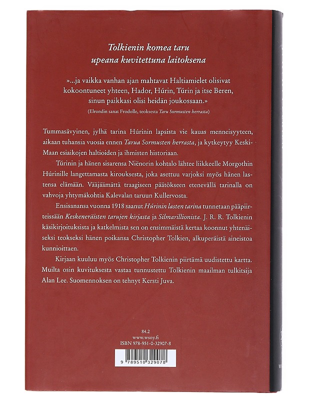 Húrinin lasten tarina - J. R. R. Tolkien - Fantasia- ja scifi - 10105539824 - 1