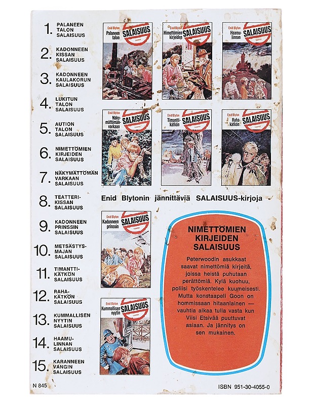 Nimettömien kirjeiden salaisuus - Blyton, Enid - Nuorten kirjat - 10105539836 - 1