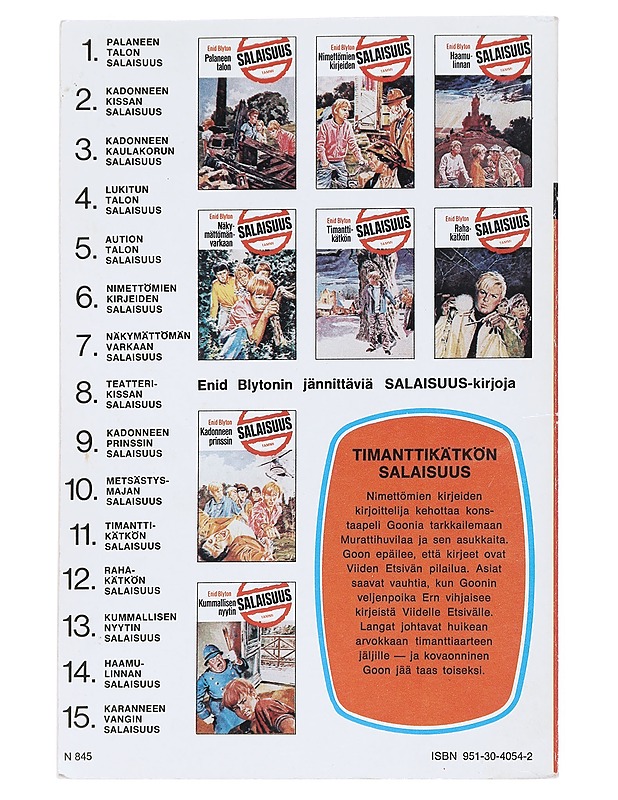 Timanttikätkön salaisuus - Blyton, Enid - Nuorten kirjat - 10105539873 - 1