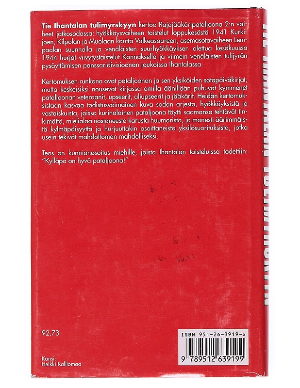 Tie Ihantalan tulimyrskyyn - Purhonen, Aimo - Elämäkerrat ja muistelmat - 10105539968 - 1