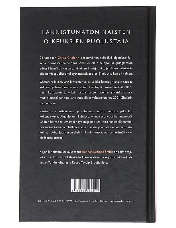 Zarifa : naisen taistelu Afganistanissa - Ghafari, Zarifa - Elämäkerrat ja muistelmat - 10105540026 - 1