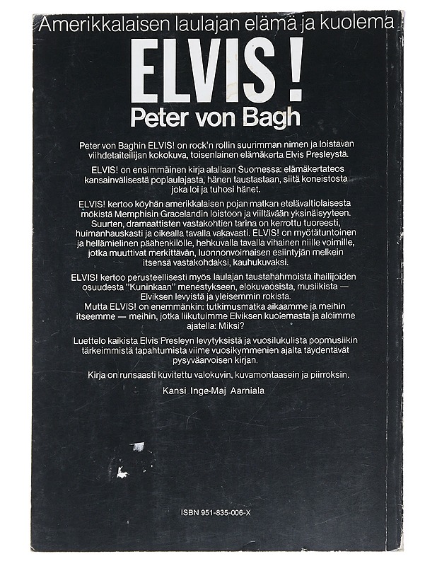 Elvis! - von Bagh, Peter - Elämäkerrat ja muistelmat - 10105540150 - 1