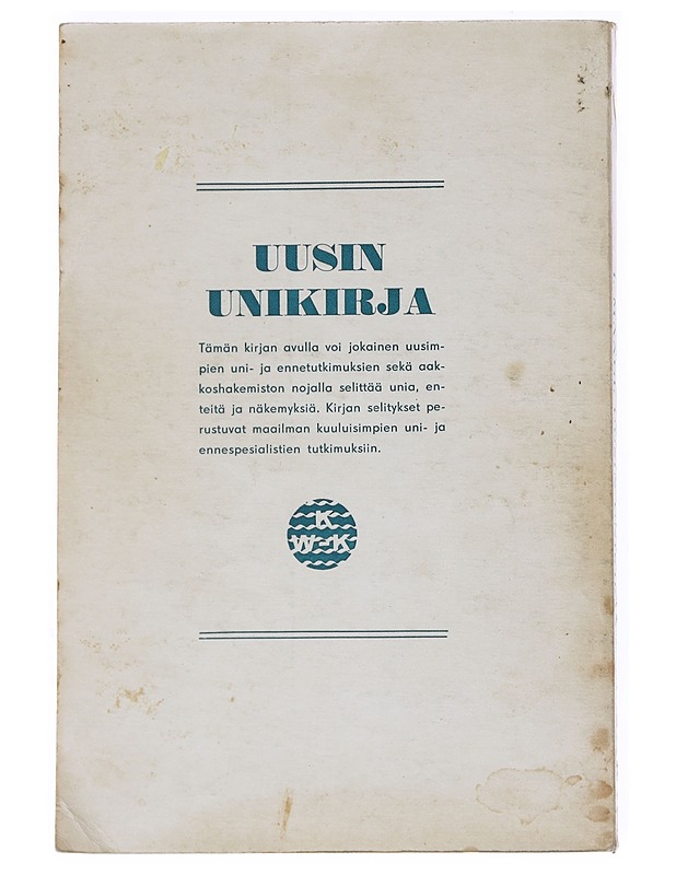 Uusin unikirja : selitykset useammille tuhansille näyille - Maagi, L. - Harrastekirjat - 10105540258 - 1