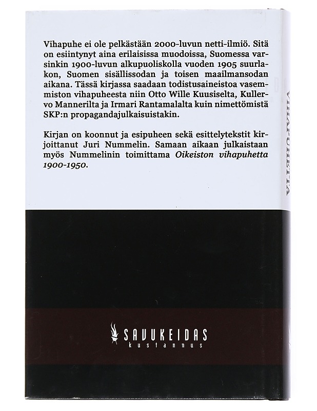 Vasemmiston vihapuheita 1900-1950 - Juri Nummelin - Tietokirjat ja oppaat - 10105540282 - 1