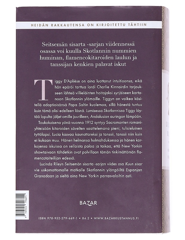 Kuun sisar : Tiggyn tarina - Riley, Lucinda - Romaanit ja novellit - 10105540394 - 1