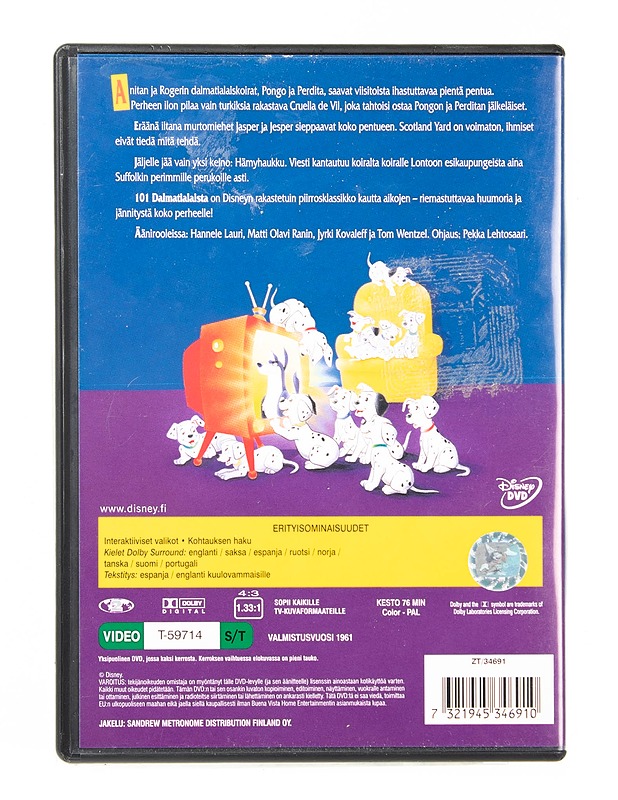 101 dalmatialaista - DVD - DVD-elokuvat - 10105540407 - 1