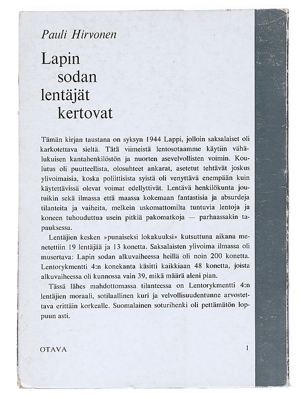 Lapin sodan lentäjät kertovat - Pauli Hirvonen - Elämäkerrat ja muistelmat - 10105540438 - 1