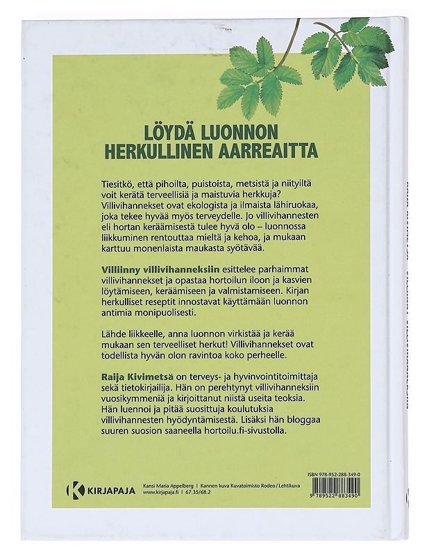 Villiinny villivihanneksiin : elinvoimaa ja energiaa luonnosta - Raija Kivimetsä - Harrastekirjat - 10105540462 - 1
