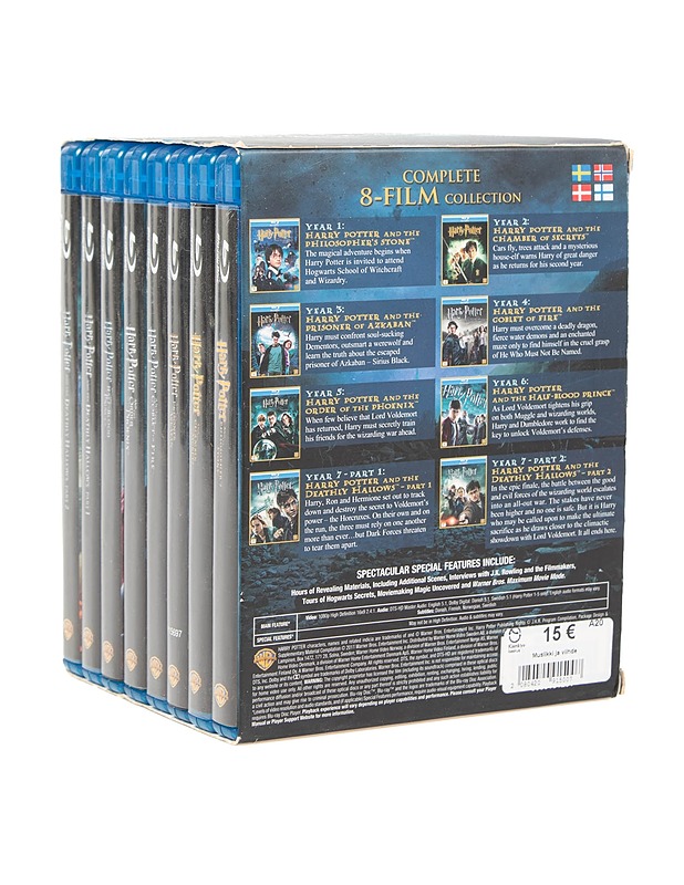 Harry Potter Complete 8-Film Collection - Blu-ray - Blu-ray-levyt - 10105540494 - 1