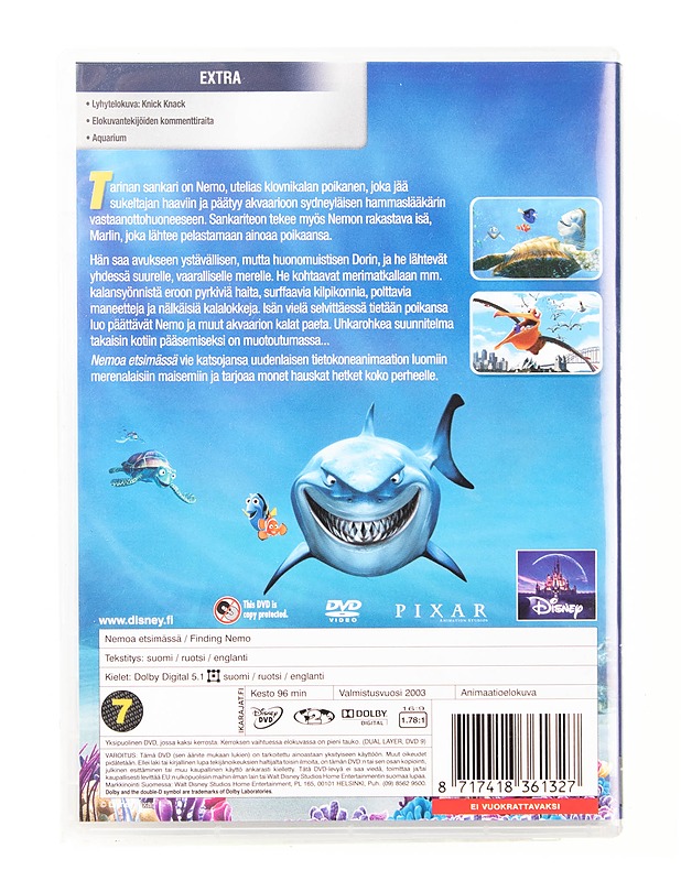 Nemoa Etsimässä - DVD - DVD-elokuvat - 10105540516 - 1