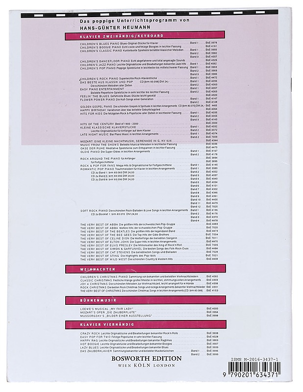 The Very Best Of... Sting: Easy Arrangements for Piano by Hans-GüNter Heumann sheet music nuottikirja - Harrastekirjat - 10105540544 - 1