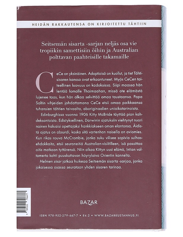 Helmen sisar : Cecen tarina - Riley, Lucinda - Romaanit ja novellit - 10105540587 - 1