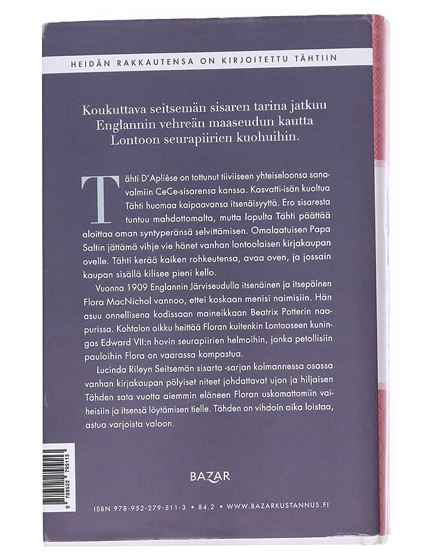 Varjon sisar : Tähden tarina - Riley, Lucinda - Romaanit ja novellit - 10105540591 - 1