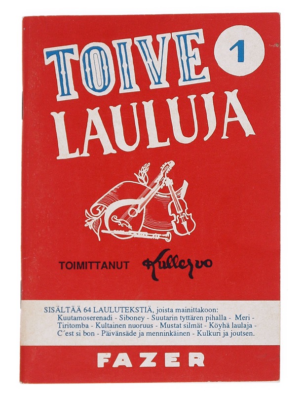 Toivelauluja 1 - Kullervo - Historiakirjat - 10105540621 - 0