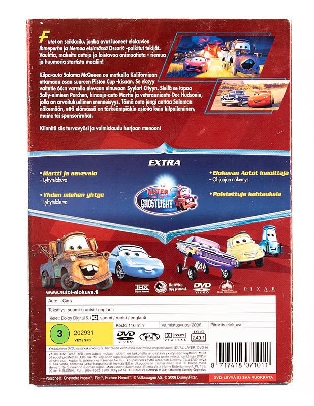 Autot - DVD - DVD-elokuvat - 10105540749 - 1
