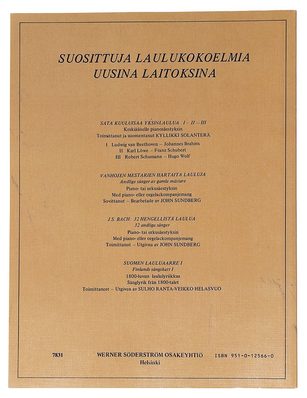 Sata kuuluisaa yksinlaulua II - Karl Löwe & Franz Schubert - Musiikki- ja elokuvakirjat - 10105540763 - 1