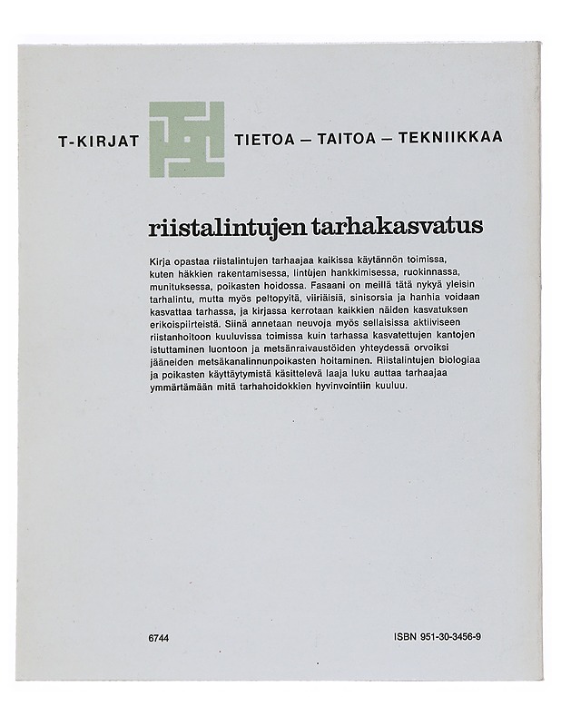 riistalintujen tarhakasvatus - Pulliainen, Erkki - Lemmikki- ja luontokirjat - 10105540819 - 1