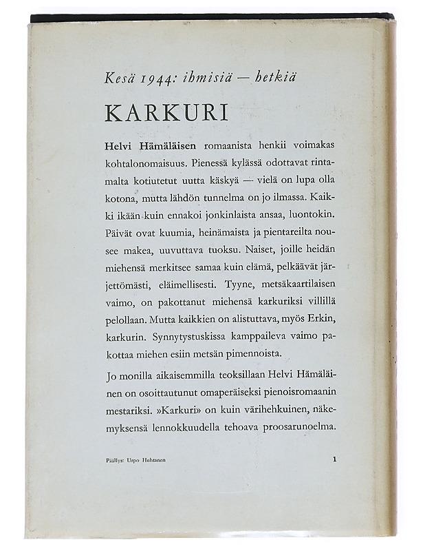 Karkuri - Helvi Hämäläinen - Romaanit ja novellit - 10105540937 - 1