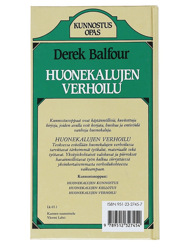 Huonekalujen verhoilu - Derek Balfour, - Harrastekirjat - 10105540949 - 1