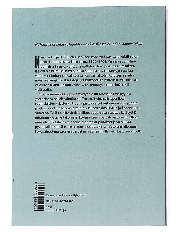 Suomalaisten kalastus 1-3 kansatieteellisiä tutkimuksia - U. T. Sirelius - Tietokirjat - 10105541037 - 1
