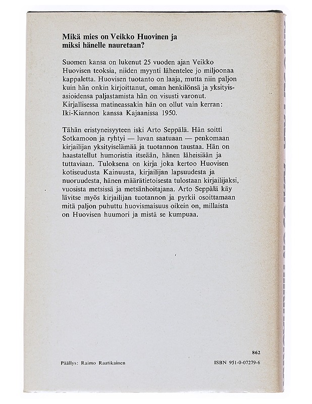 Ajatus on hiirihaukka : Veikko Huovinen, humoristi - Seppälä, Arto - Elämäkerrat ja muistelmat - 10105541032 - 1