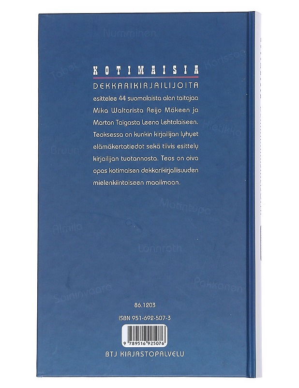 Kotimaisia dekkarikirjailijoita - Ari Haasio - Tietokirjat ja oppaat - 10105541114 - 1