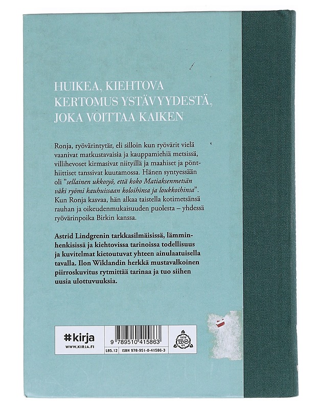 Ronja, ryövärintytär - Astrid Lindgren - Lastenkirjat - 10105541352 - 1