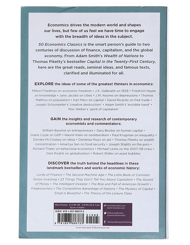50 economics classics : your shortcut to the most important ideas on capitalism, finance, and the global economy - Tom Butler-Bowdon - Tietokirjat ja oppaat - 10105541434 - 1