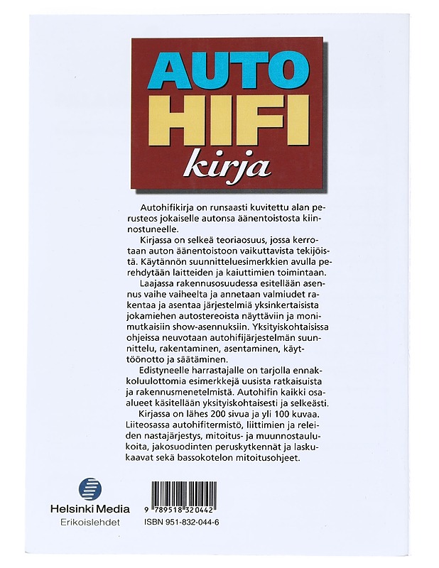 Autohifikirja - Tuominen, Juha - Tietokirjat ja oppaat - 10105541479 - 1