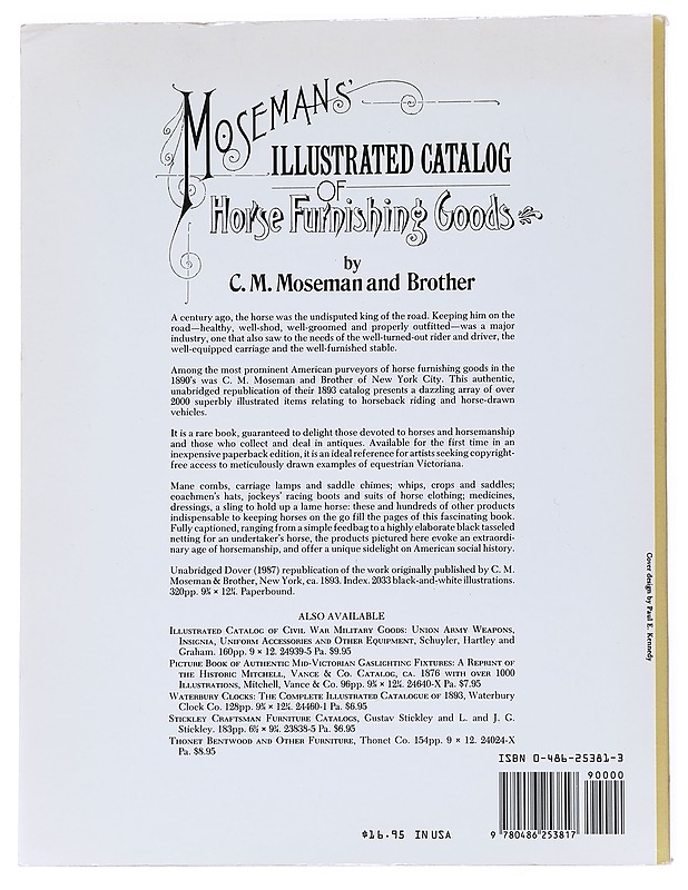 Moseman's Illustrated Catalog of Horse Furnishing Goods - Moseman, C. M. - Tietokirjat ja oppaat - 10105541486 - 1