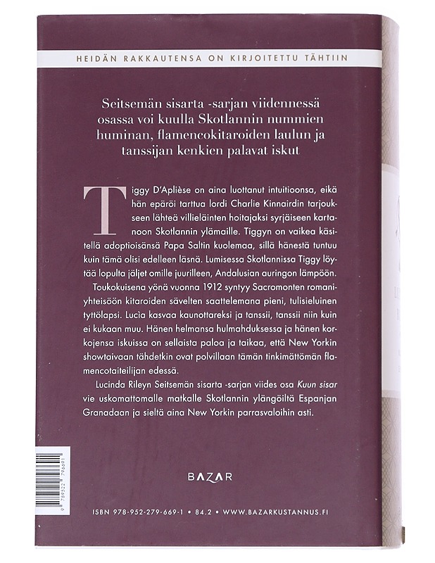 Kuun sisar : Tiggyn tarina - Riley, Lucinda - Romaanit ja novellit - 10105541561 - 1