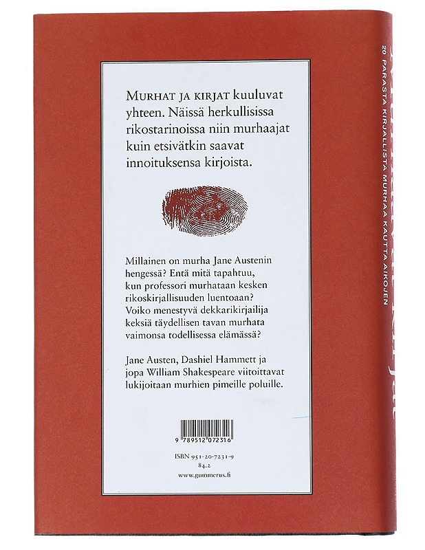Murhaavat kirjat : 20 parasta kirjallista murhaa kautta aikojen - Manson, Cynthia - Romaanit ja novellit - 10105541574 - 1