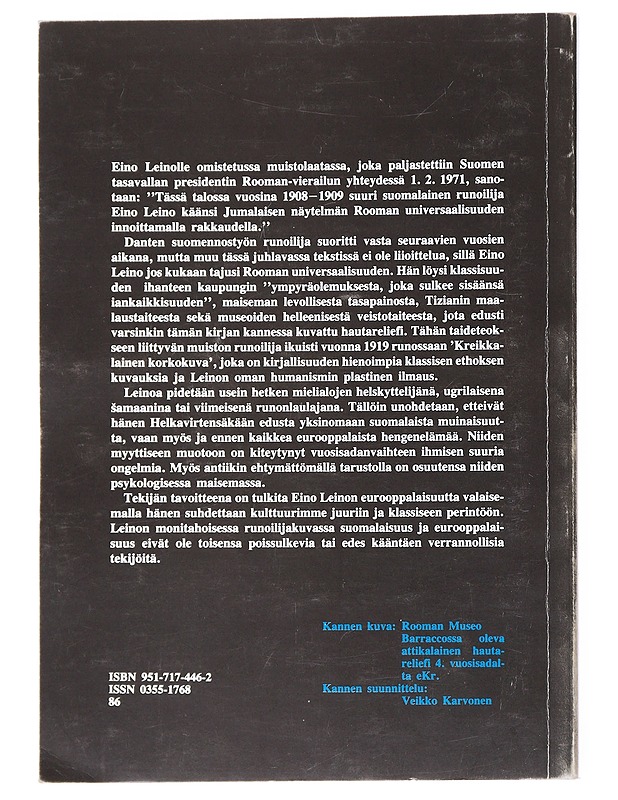 Eino Leinon tie Paltamosta Roomaan - Teivas Oksala - Romaanit ja novellit - 10105541645 - 1