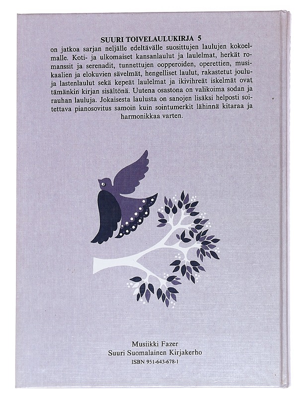 Suuri toivelaulukirja. 5 - toim. Aapeli Vuoristo - Musiikki- ja elokuvakirjat - 10105541880 - 1