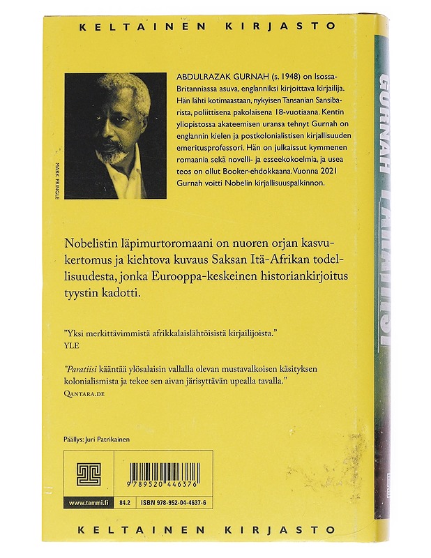 Paratiisi - Gurnah, Abdulrazak - Romaanit ja novellit - 10105541895 - 1
