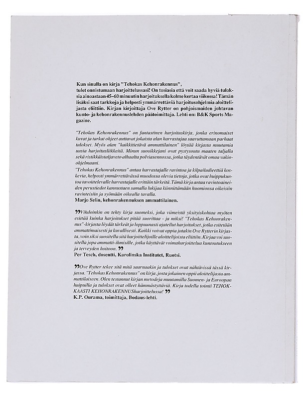 Tehokas kehonrakennus - Rytter, Ove - Tietokirjat ja oppaat - 10105541956 - 1