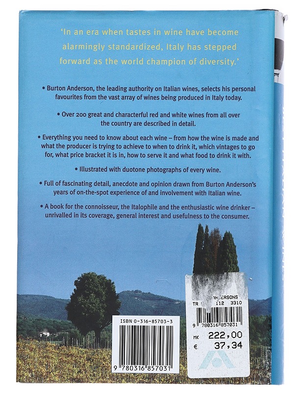 Burton Anderson's Best Italian Wines - Ruokakirjat - 10105542025 - 1