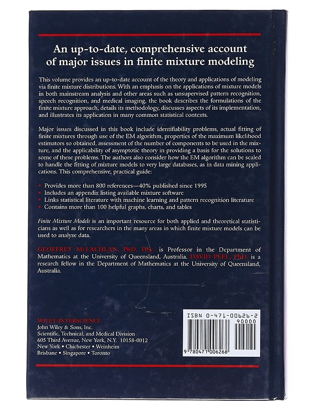 Finite mixture models - McLachlan, Geoffrey - Tietokirjat ja oppaat - 10105542089 - 1