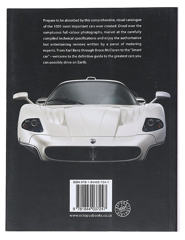 1001 cars to dream of driving before you die - Nick Manson - Tietokirjat - 10105542294 - 1