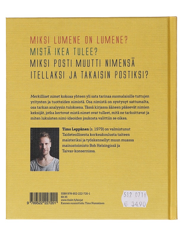 Merkilliset nimet : tarinoita yritysten ja tuotteiden nimistä - Timo Leppänen - Historiakirjat - 10105542307 - 1