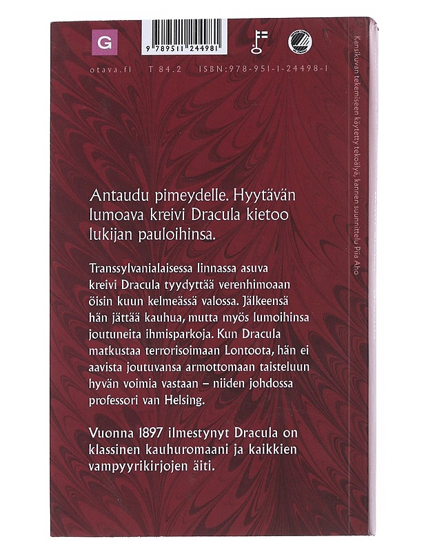 Dracula - Stoker, Bram - Romaanit ja novellit - 10105542319 - 1