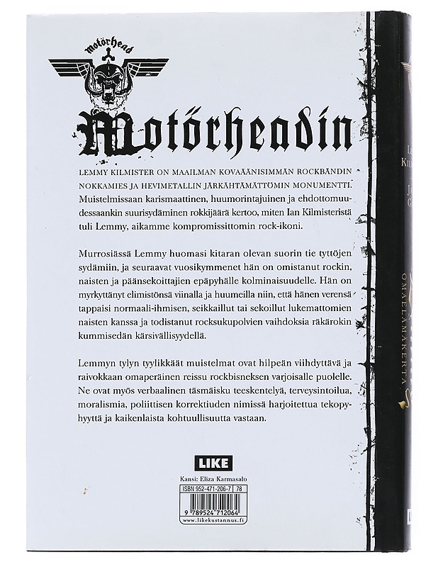 Lemmy : Omaelämäkerta - Kilmister, Lemmy - Elämäkerrat ja muistelmat - 10105542458 - 1