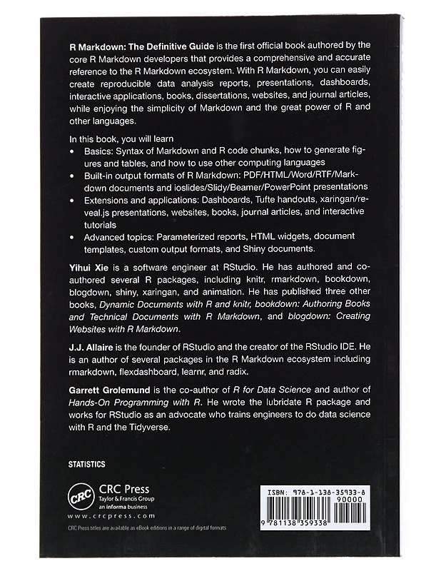 R Markdown : The Definitive Guide - Yihui Xie & J. J. Allaire - Tietokirjat ja oppaat - 10105542460 - 1