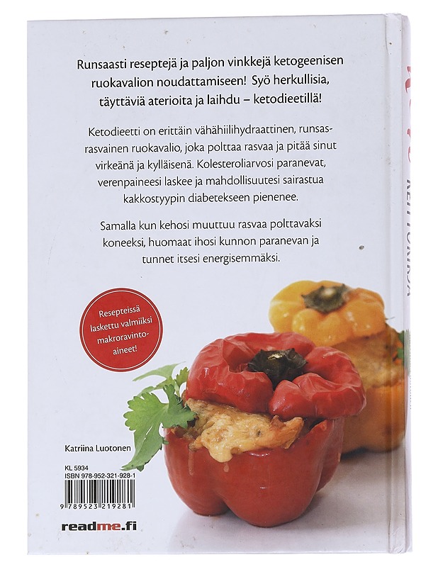 Ketokeittokirja - Luotonen, Katriina - Ruokakirjat - 10105542542 - 1