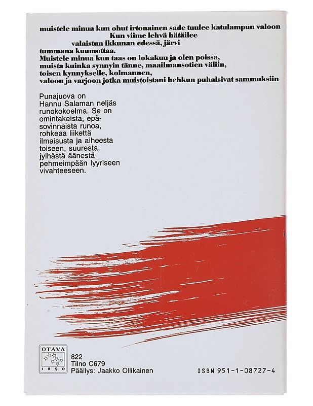 Punajuova : runoja - Hannu Salama - Runot ja näytelmät - 10105542695 - 1