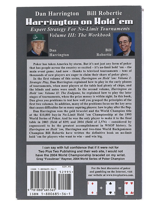 Harrington on Hold 'em - Dan Harrington & Bill Robertie - Harrastekirjat - 10105542773 - 1