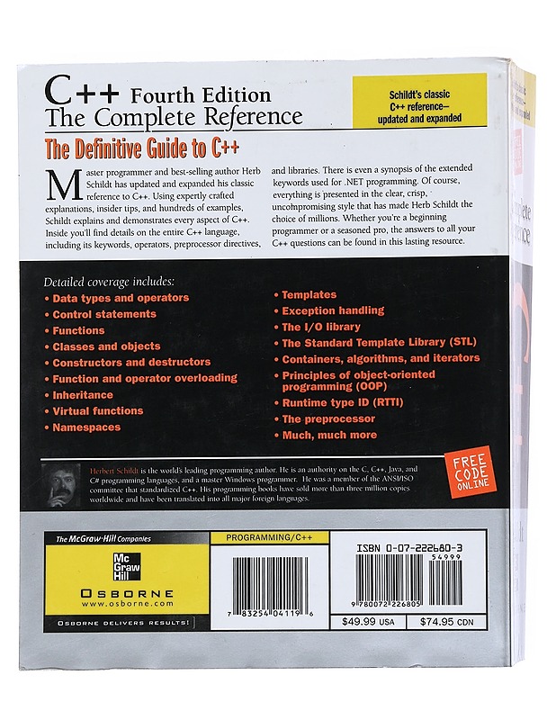 The Complere Reference C++ Fourth Edition - Schildt , Herbert - Tietokirjat ja oppaat - 10105542819 - 1